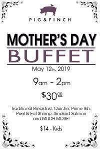 Pig & Finch Mother's Day buffet graphic