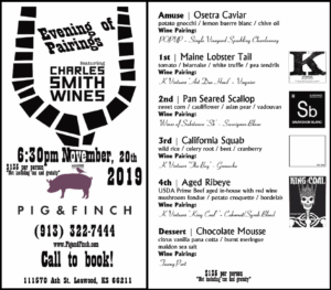 Pig & Finch Evening of Pairings social graphic